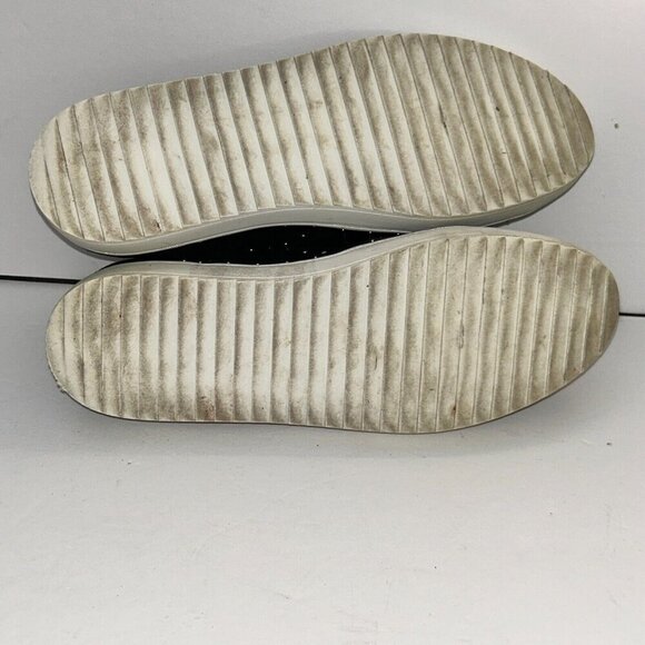 Halogen Loafers Black Suede Leather Silver Studded Slip On Womens Sz 10 M - Picture 8 of 10